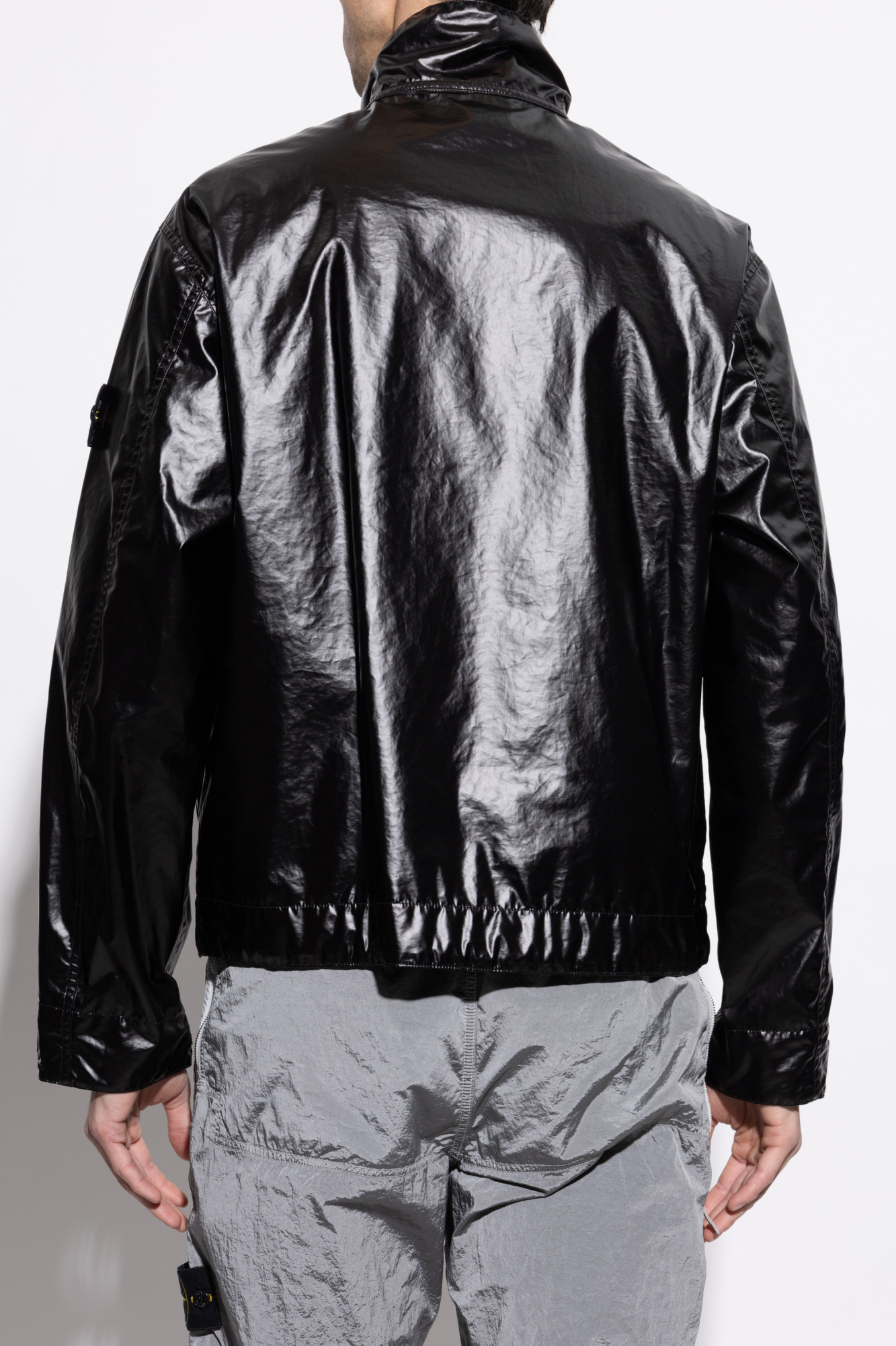 Black Jacket with logo Stone Island - Vitkac France